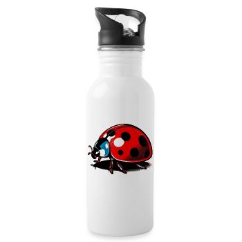 Ladybird - Water bottle with straw - white - Right