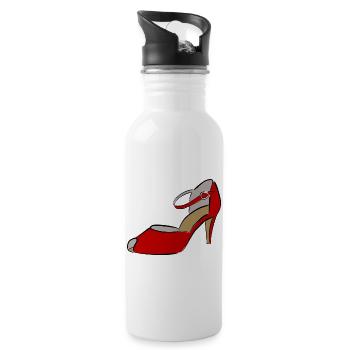 Shoe Women's Shoe - Water bottle with straw - white - Right