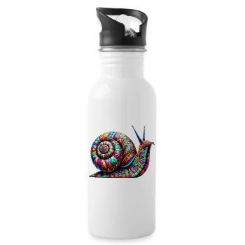 Snail - Water bottle with straw - white - Right
