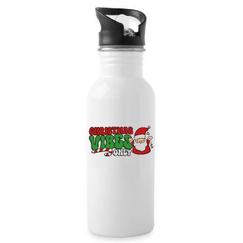 Weihnachten Weihnachtsstimmung Weihnachtsmann - Trinkflasche mit integriertem Trinkhalm - Weiß - Rechts