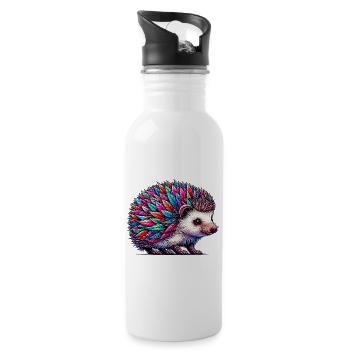 Igel - Trinkflasche mit integriertem Trinkhalm - Weiß - Rechts