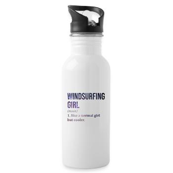 Windsurfing - Water bottle with straw - white - Right