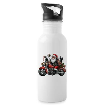 Santa Moto 4 - Water bottle with straw - white - Right