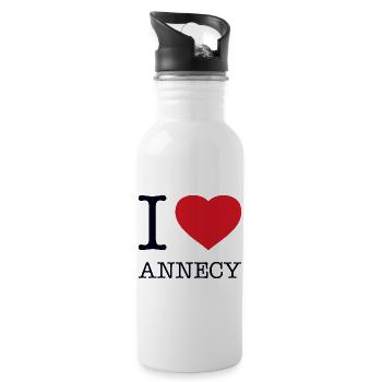 J’ADORE ANNECY - Gourde avec paille intégrée - blanc - Droite