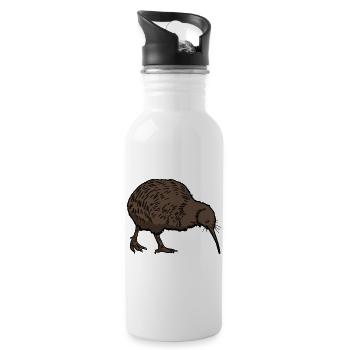 Kiwi Bird - Water bottle with straw - white - Right