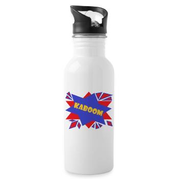 Comic Kaboom - Water bottle with straw - white - Right