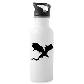 L’ombre du dragon mythique - Gourde avec paille intégrée - blanc - Droite