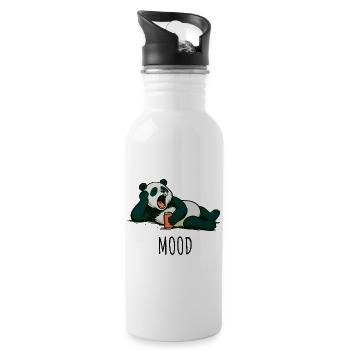 Panda décontracté avec design de boisson - Gourde avec paille intégrée - blanc - Droite
