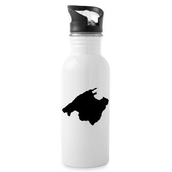 Malle Umriss - Trinkflasche mit integriertem Trinkhalm - Weiß - Rechts