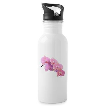 Rosa Orchidee Isolierte Clipart - Trinkflasche mit integriertem Trinkhalm - Weiß - Rechts