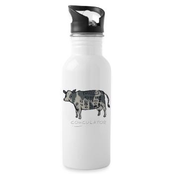 Math Nerd Students University Professor Mathematics - Water bottle with straw - white - Right