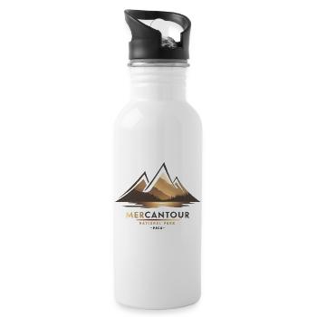 Mercantour National Park Southern Alps Valley - Water bottle with straw - white - Right
