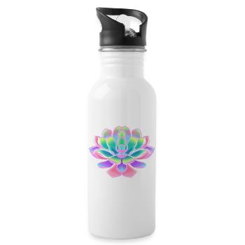 Plant Cactus Cacti - Water bottle with straw - white - Right