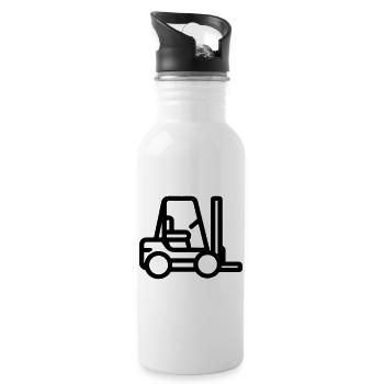 Forklift - Water bottle with straw - white - Right