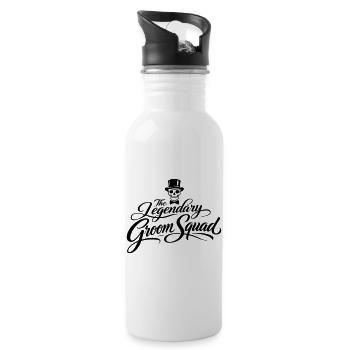 Groom Squad Bräutigam Jga - Water bottle with straw - white - Right