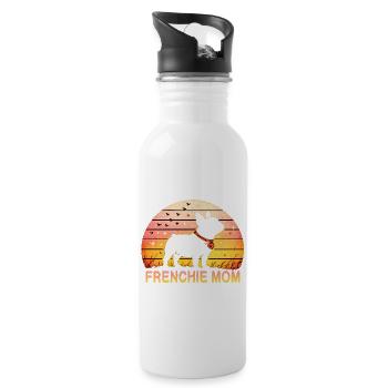 Frenchie Mom - Gourde avec paille intégrée - blanc - Droite