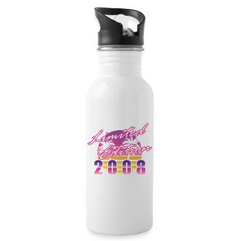 18th Birthday Limited Edition 2008 vintage - Water bottle with straw - white - Right