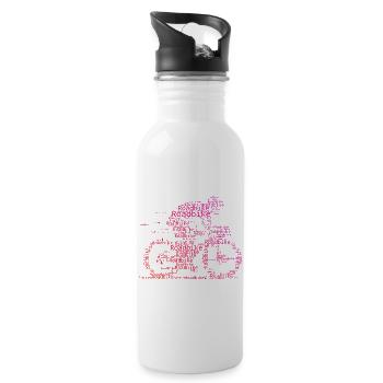 Graphique vélo de route pour vélo de route - Gourde avec paille intégrée - blanc - Droite