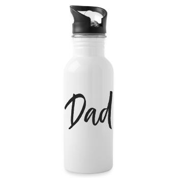 Dad  - Trinkflasche mit integriertem Trinkhalm - Weiß - Rechts