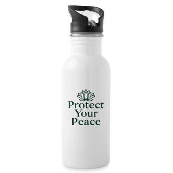 Méditation de yoga Protect Your Peace Lotus Flower - Gourde avec paille intégrée - blanc - Droite