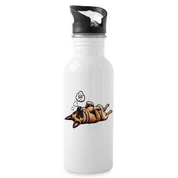 Malinois Belgian Shepherd Malinois Owner - Water bottle with straw - white - Right