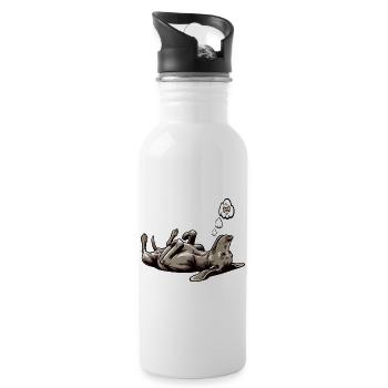 Weimaraner Weimaraner Owner Weimaraner Enthusiast - Water bottle with straw - white - Right