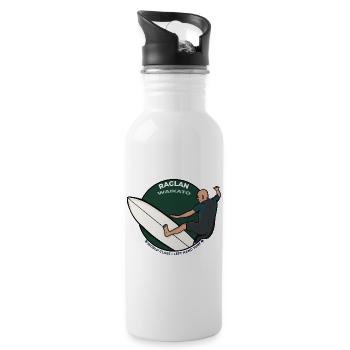 Raglan New Zealand World Class Left Hand Surf - Water bottle with straw - white - Right