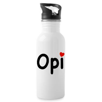 Grandpa Grandpa Father's Day Saying - Water bottle with straw - white - Right