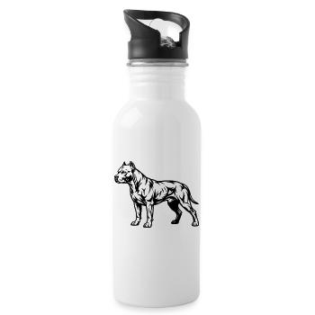 Staffordshire staff - Water bottle with straw - white - Right