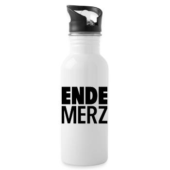 Ende Merz - Trinkflasche mit integriertem Trinkhalm - Weiß - Rechts