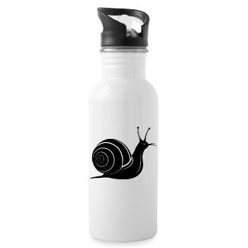 Snail - Water bottle with straw - white - Right