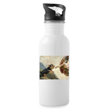 Dog God Hand Havanese Dogs meme - Water bottle with straw - white - Right