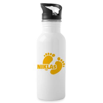 Baby Niklas - Water bottle with straw - white - Right