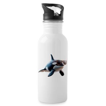 Orca Killer Whale Killer Whale Marine Animals Orcas - Water bottle with straw - white - Right