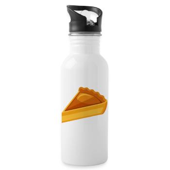 Pumpkin Pie Slice - Water bottle with straw - white - Right