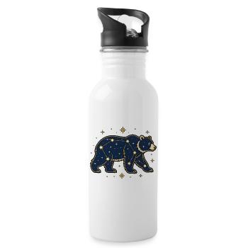Sternbild Bär Großer Bär Astronomie Vektor Shirt - Trinkflasche mit integriertem Trinkhalm - Weiß - Rechts