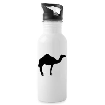 Kamel - Trinkflasche mit integriertem Trinkhalm - Weiß - Rechts