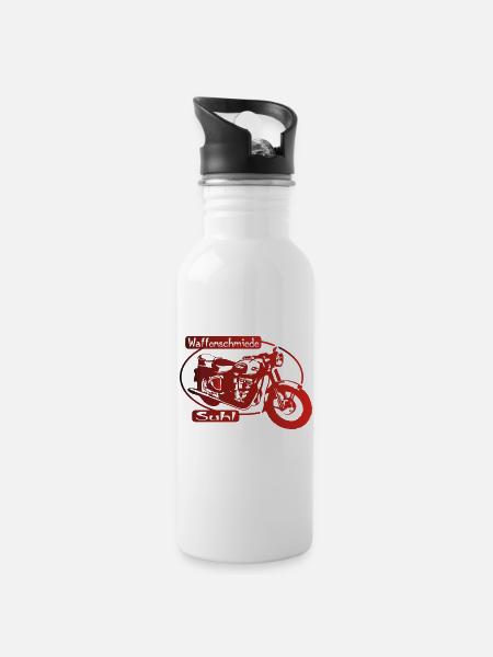 Sport AWO 425 - Trinkflasche mit integriertem Trinkhalm - Weiß
