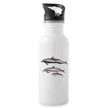 Fraser dolphin - Fraser's dolphin - Dauphin - Water bottle with straw - white - Right