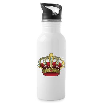 Krone - Trinkflasche mit integriertem Trinkhalm - Weiß - Rechts
