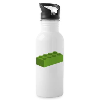 Bauklötze - Trinkflasche mit integriertem Trinkhalm - Weiß - Rechts