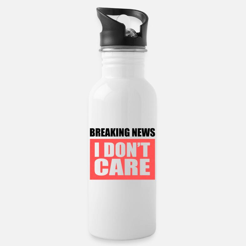 sarcasm - Water bottle with straw - white