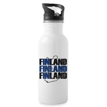 Finland - Water bottle with straw - white - Right