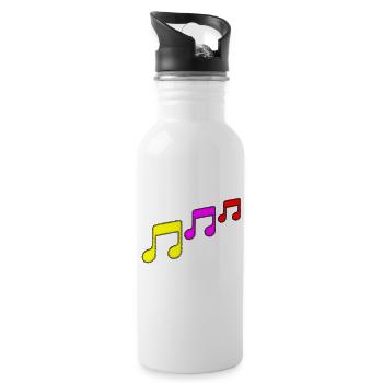 music - Water bottle with straw - white - Right