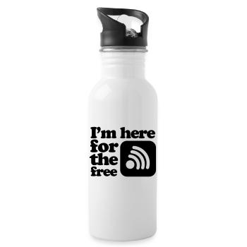 internet - Water bottle with straw - white - Right