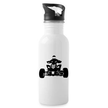 Quad - Trinkflasche mit integriertem Trinkhalm - Weiß - Rechts