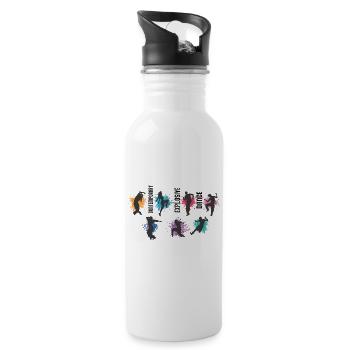 contemporary explosive dance - Trinkflasche mit integriertem Trinkhalm - Weiß - Rechts