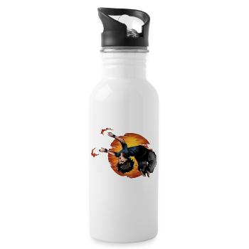Backflip Anime Manga Figur - Trinkflasche mit integriertem Trinkhalm - Weiß - Rechts