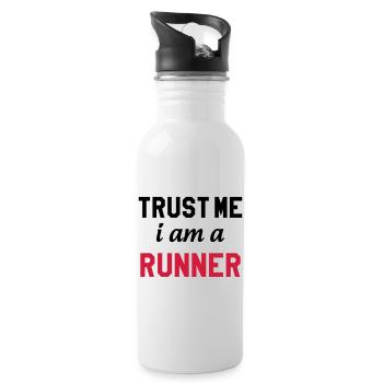 Running / Jogging / Run / Trail / Sport - Water bottle with straw - white - Right