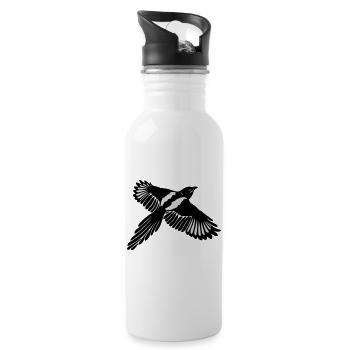 Elster Magpie - Trinkflasche mit integriertem Trinkhalm - Weiß - Rechts